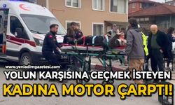 Motosiklet yaya çarptı: 1 yaralı