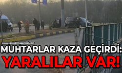 Muhtarlar kaza geçirdi: 2 yaralı