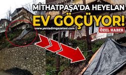 Mithatpaşa'da heyelan: Ev göçüyor!