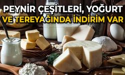 Peynir çeşitleri yoğurt ve tereyağında indirim var