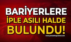 Demir bariyere iple asılı halde telef olmuş kurt bulundu