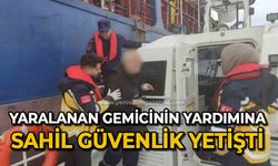 Yaralanan gemicinin yardımına sahil güvenlik yetişti