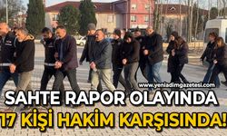 Sahte rapor operasyonunda gözaltına alınan 17 kişi adliyeye çıkarıldı