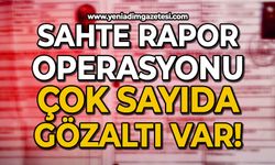 Sahte rapor operasyonu: 21 gözaltı