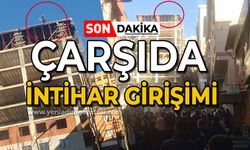 Çarşıda intihar girişimi!