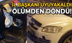 İl başkanı kaza yaptı, ölümden döndü!