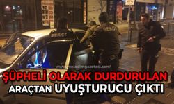 Şüpheli olarak durdurulan araçtan uyuşturucu çıktı