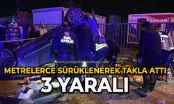 Tırın çarptığı hafif ticari araç metrelerce sürüklenerek takla attı: 3 yaralı