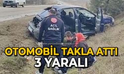 Otomobil takla attı: 3 yaralı