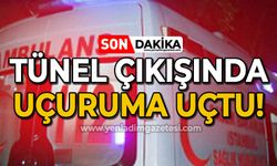 Tünel çıkışında kaza: Uçuruma uçtu!