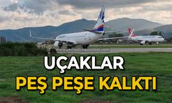 Uçaklar peş peşe kalktı