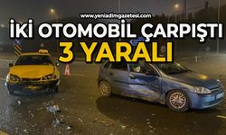 İki otomobil çarpıştı: 3 yaralı