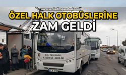 Özel Halk Otobüslerine zam geldi