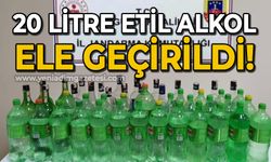 20 litre etil alkol ele geçirildi