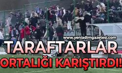 Taraftarlar ortalığı karıştırdı!