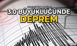 3.0 büyüklüğünde deprem