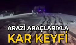 Arazi araçlarıyla kar keyfi