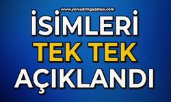 İsimleri tek tek açıklandı