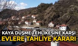 Kaya düşme tehlikesine karşı 7 konut için tahliye kararı