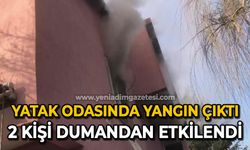 Yatak odasında yangın çıktı: 2 kişi dumandan etkilendi