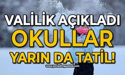 Valilik açıkladı: Okullar yarın da tatil!