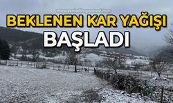 Beklenen kar yağışı başladı