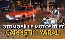 Otomobil ile motosiklet çarpıştı: 1 yaralı