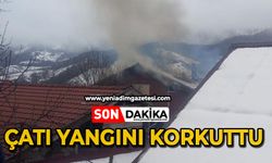 Çatı yangını korkuttu