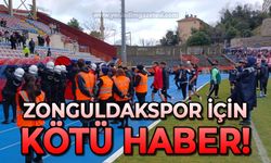 Zonguldakspor için kötü haber