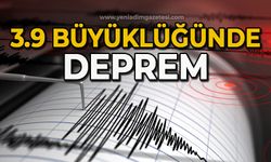 3,9 büyüklüğünde deprem