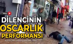 Dilencinin "Oscarlık" performansı zabıtayı görünce son buldu, o anlar kamerada
