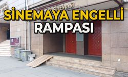 Sinemaya engelli rampası yapıldı