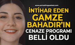 Silahla intihar eden Gamze Bahadır’ın cenaze programı belli oldu