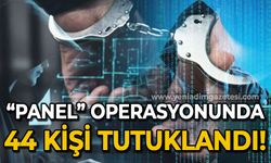 "Panel" operasyonunda yakalanan şüphelilerden 44'ü tutuklandı