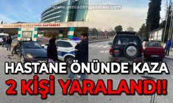 Ciple çarpışan otomobildeki 2 kişi yaralandı