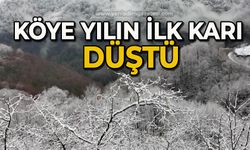 Gümeli köyüne mevsimin ilk karı yağdı