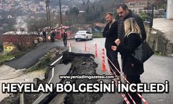 Başkan heyelan bölgesinde inceleme  yaptı