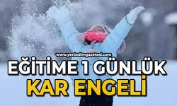 Eğitime 1 günlük daha kar engeli