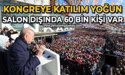 Cumhurbaşkanı Recep Tayyip Erdoğan: "Dışarıdaki katılım 60 bin. Kar bora fırtına dinlemiyoruz"