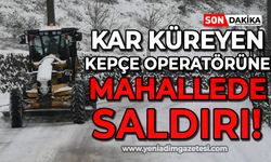 Kar küreyen kepçe operatörüne saldırı