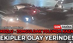 Kozlu - Zonguldak yolunda kaza: Ekipler olay yerinde!