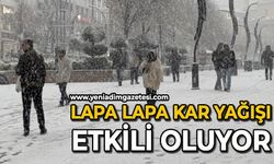 Lapa lapa kar yağışı etkili oluyor