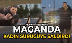 Maganda kadın sürücüye saldırdı