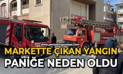 Markette çıkan yangın paniğe sebep oldu