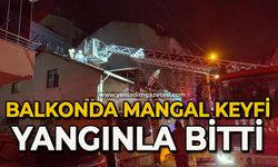 Balkonda mangal keyfi yangınla bitti