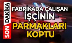 Fabrikada çalışan işçinin parmakları koptu