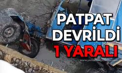 Patpat devrildi: 1 yaralı