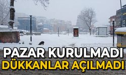 Pazar kurulmadı, dükkanlar açılmadı