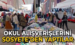 Okul alışverişlerini Sosyete Pazarı'ndan yaptılar