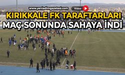 Kırıkkale FK taraftarları maç sonunda sahaya indi